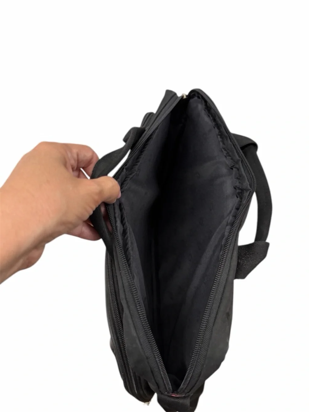 Men's Black Laptop Briefcase with Front Organizer - Unbranded